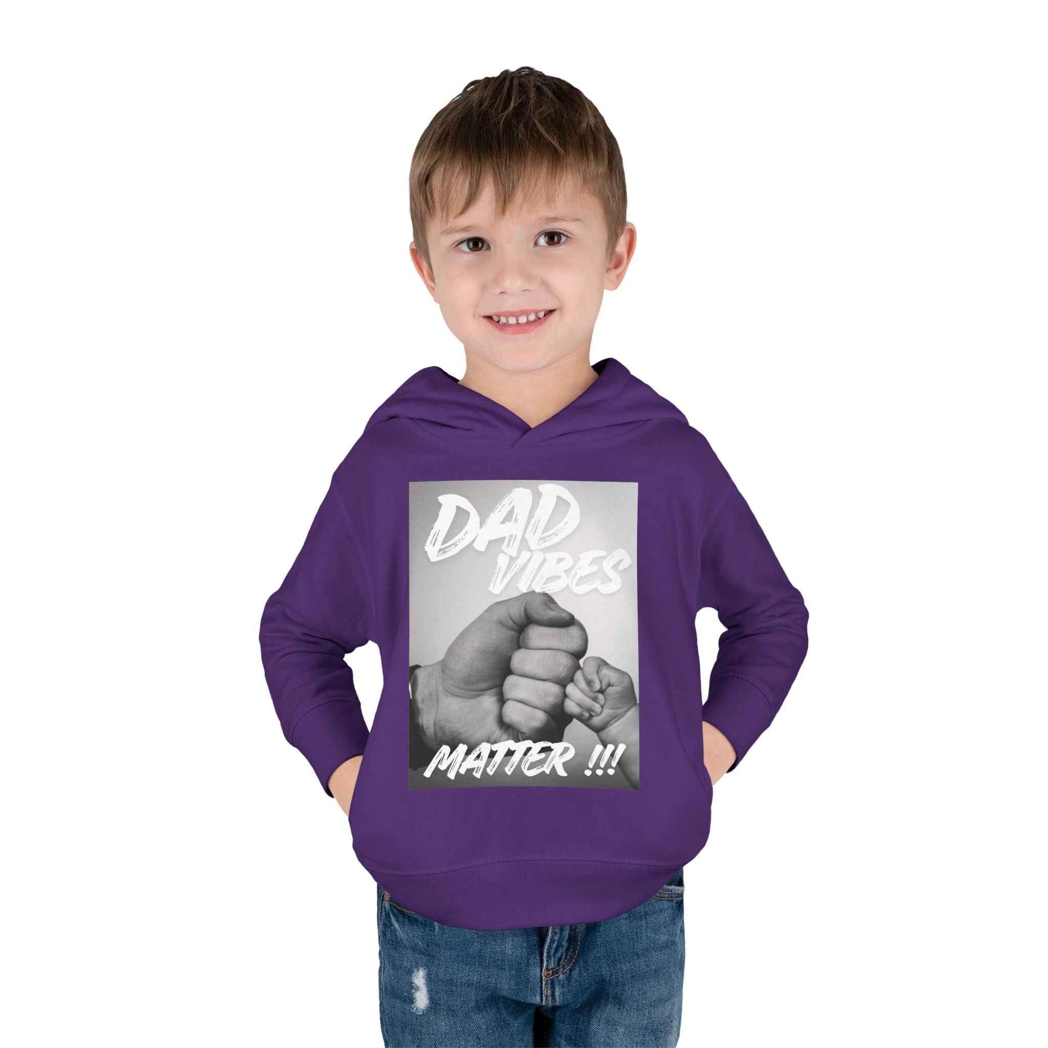 Toddler Hoodie — "Dad Vibes Matter" Fist Bump Pullover (Father’s Day Gift)