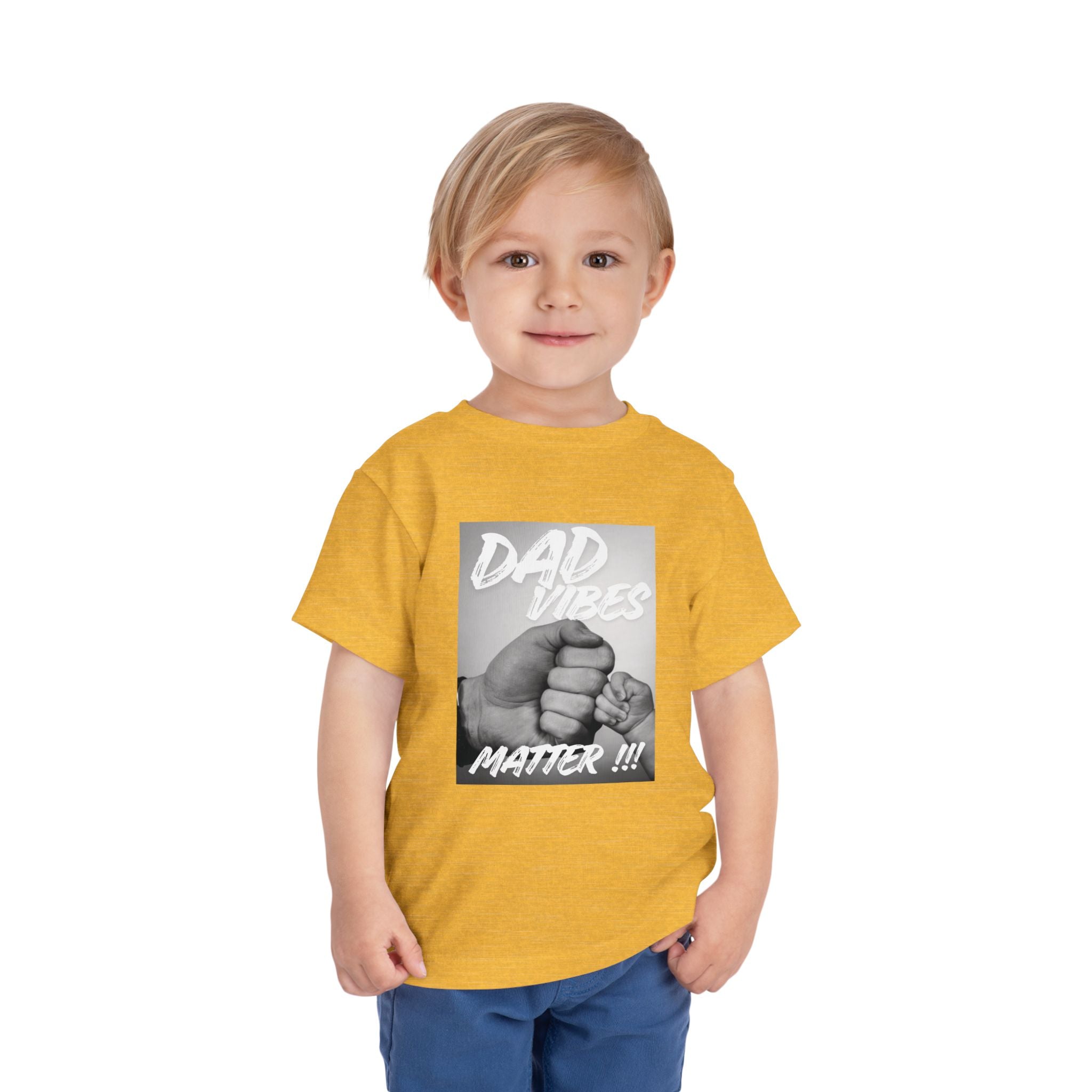 Toddler Tee — "Dad Vibes Matter" Fist Bump Baby Shirt