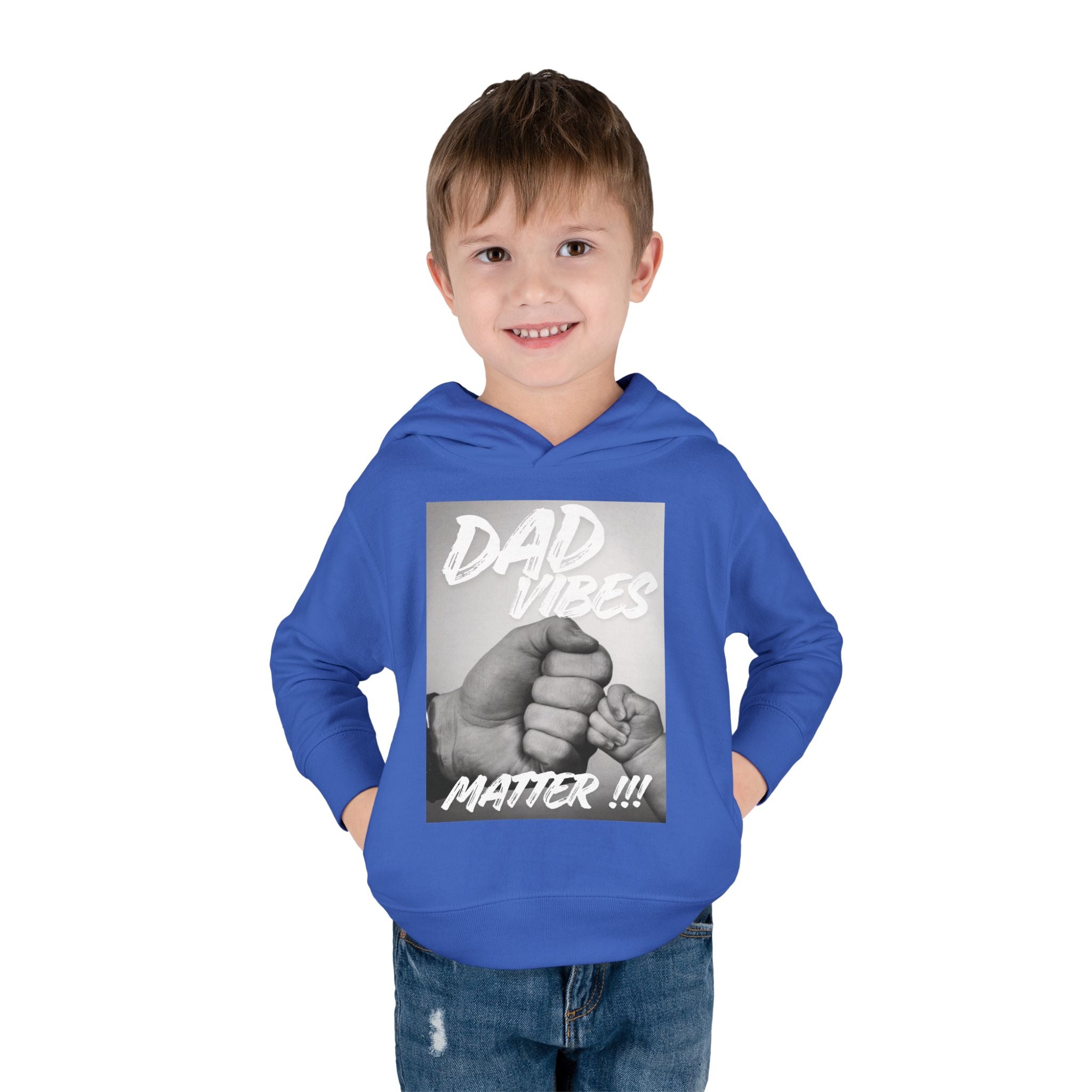 Toddler Hoodie — "Dad Vibes Matter" Fist Bump Pullover (Father’s Day Gift)