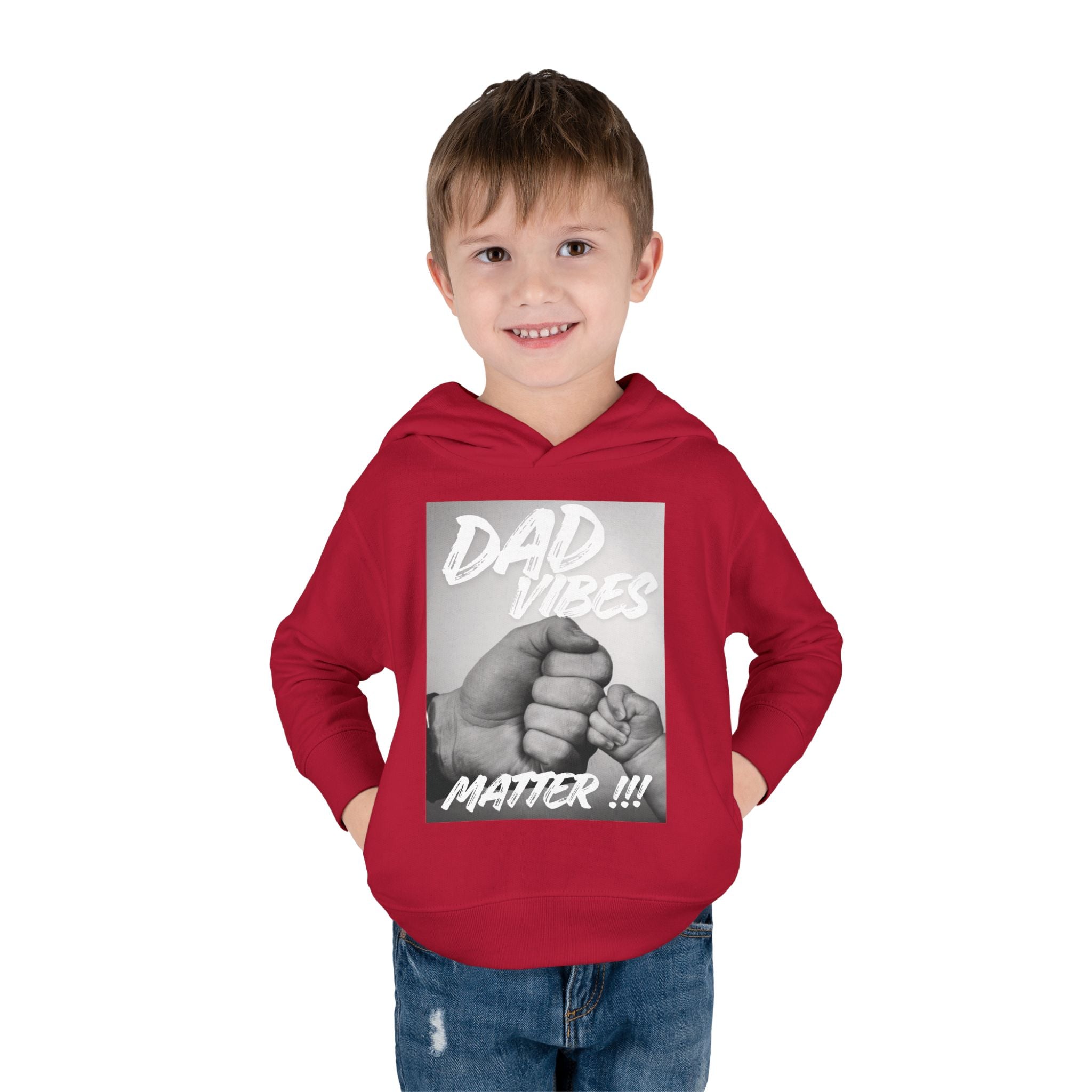 Toddler Hoodie — "Dad Vibes Matter" Fist Bump Pullover (Father’s Day Gift)