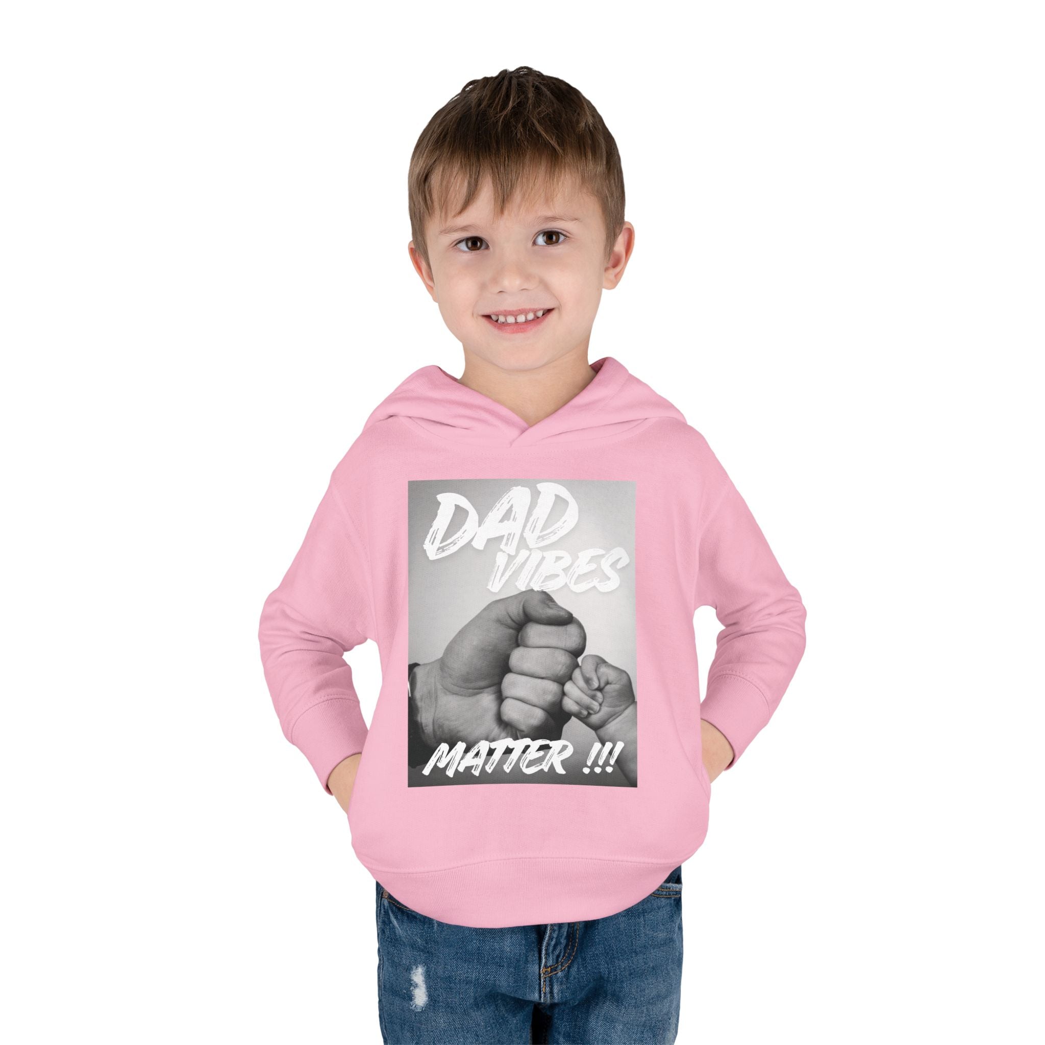 Toddler Hoodie — "Dad Vibes Matter" Fist Bump Pullover (Father’s Day Gift)