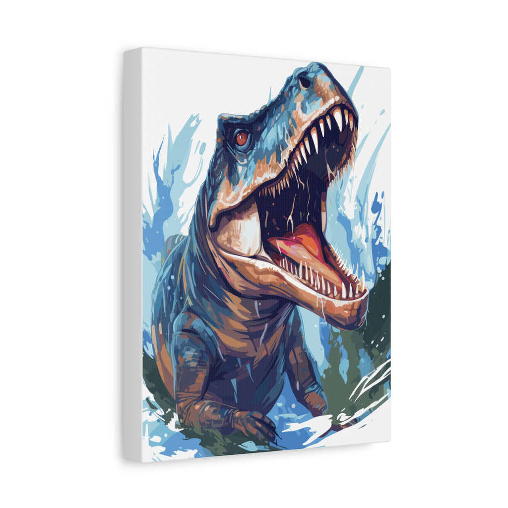 T-Rex Roar Matte Canvas Print