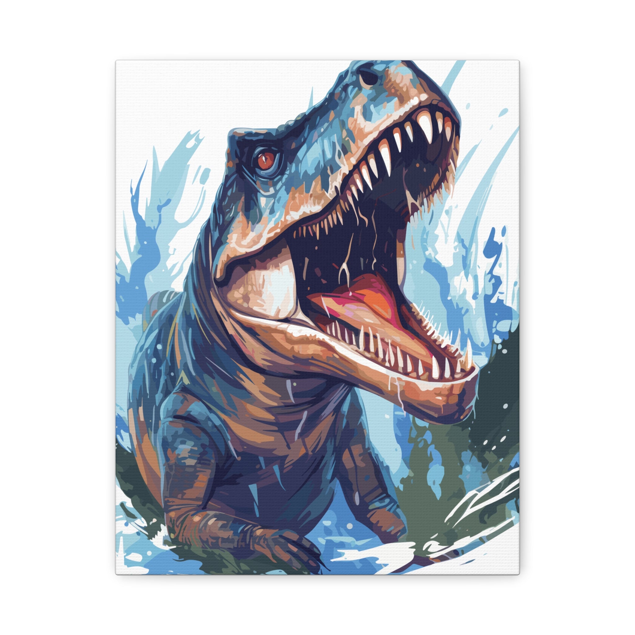 T-Rex Roar Matte Canvas Print