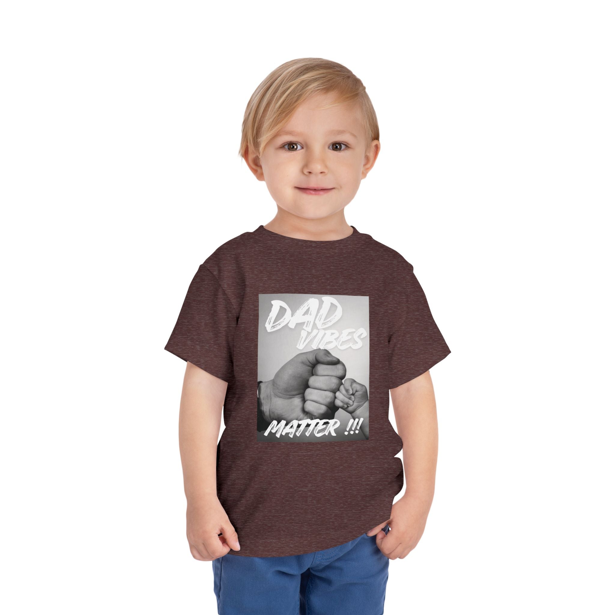 Toddler Tee — "Dad Vibes Matter" Fist Bump Baby Shirt