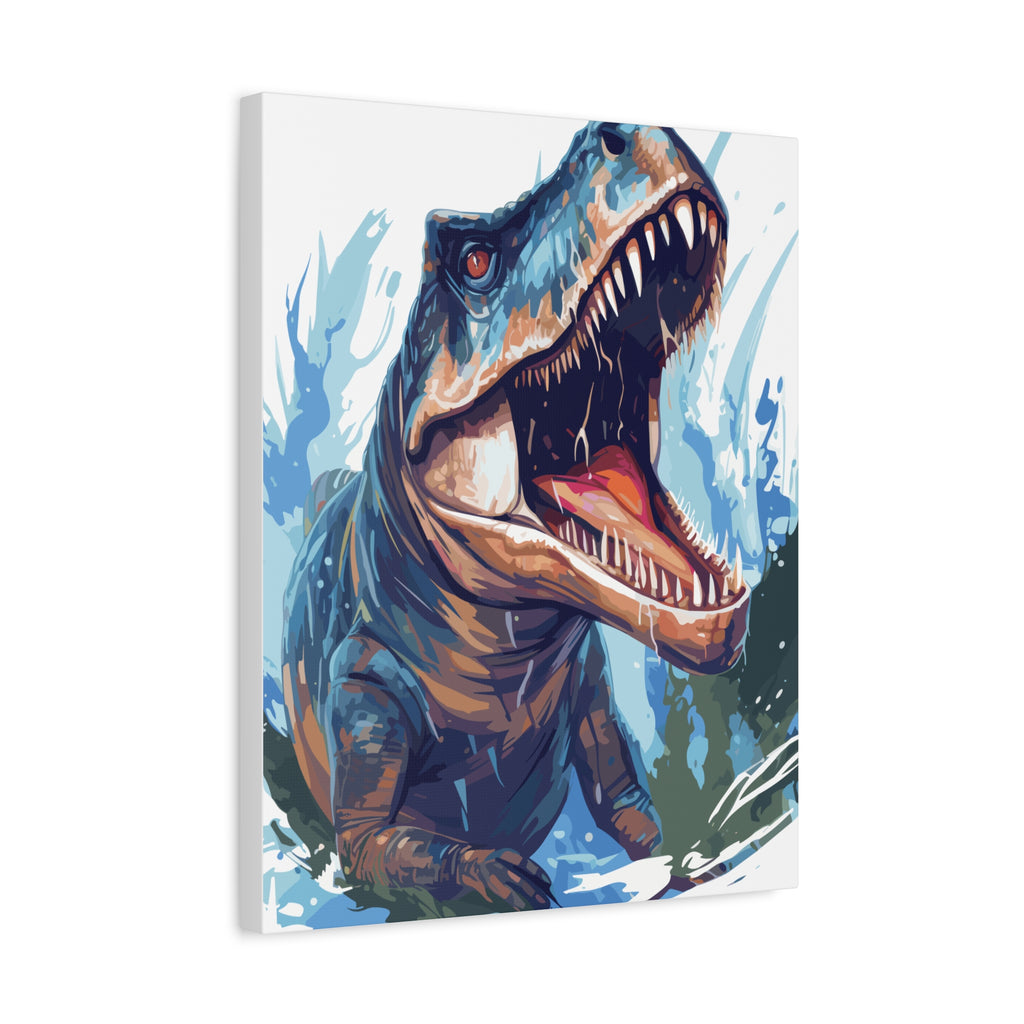 T-Rex Roar Matte Canvas Print