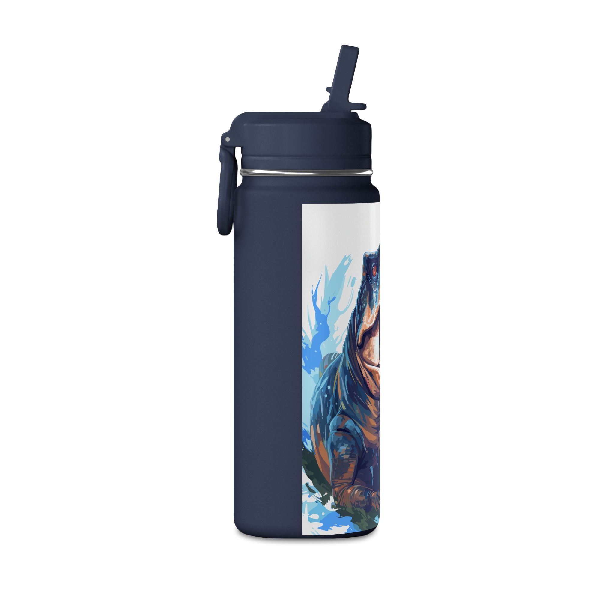T-Rex Water Bottle — 20oz Dinosaur Sports Bottle with Straw