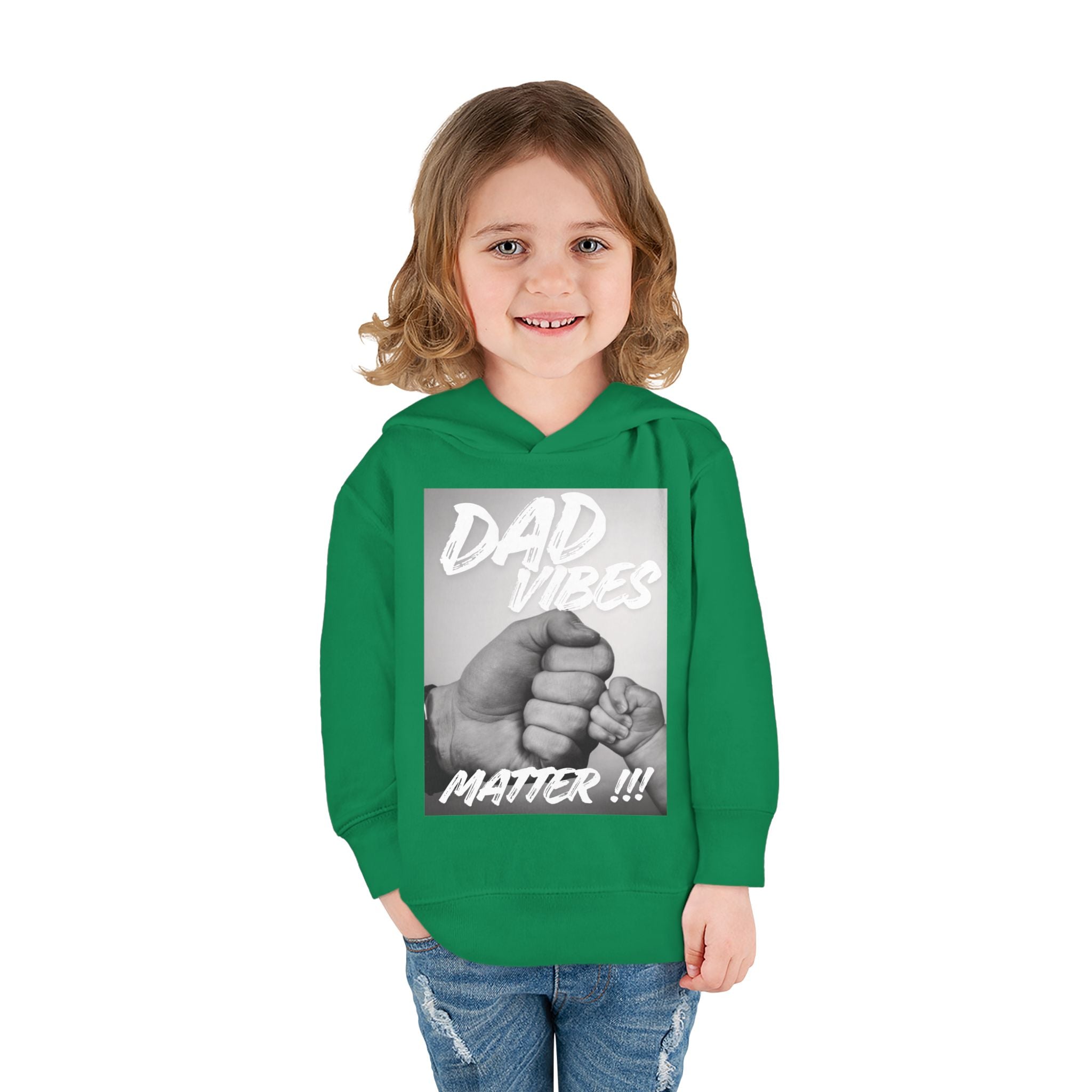 Toddler Hoodie — "Dad Vibes Matter" Fist Bump Pullover (Father’s Day Gift)