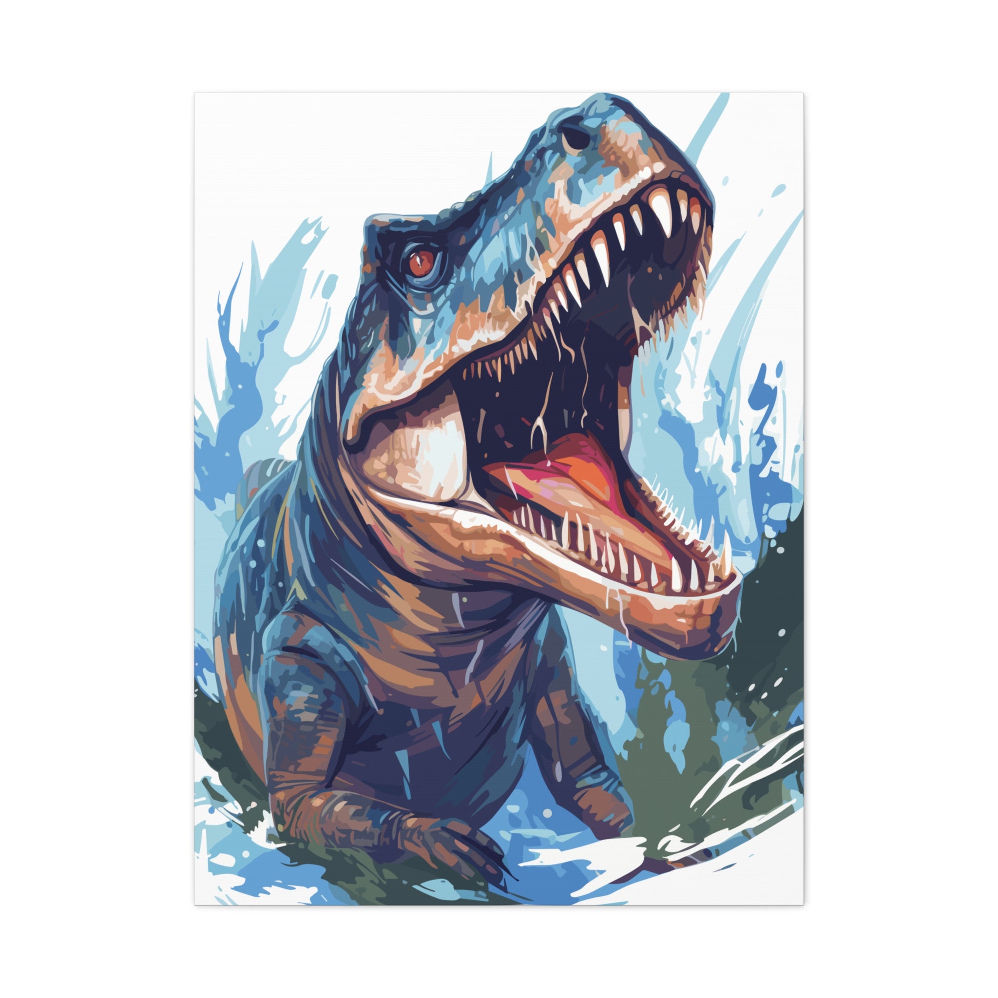 T-Rex Roar Matte Canvas Print