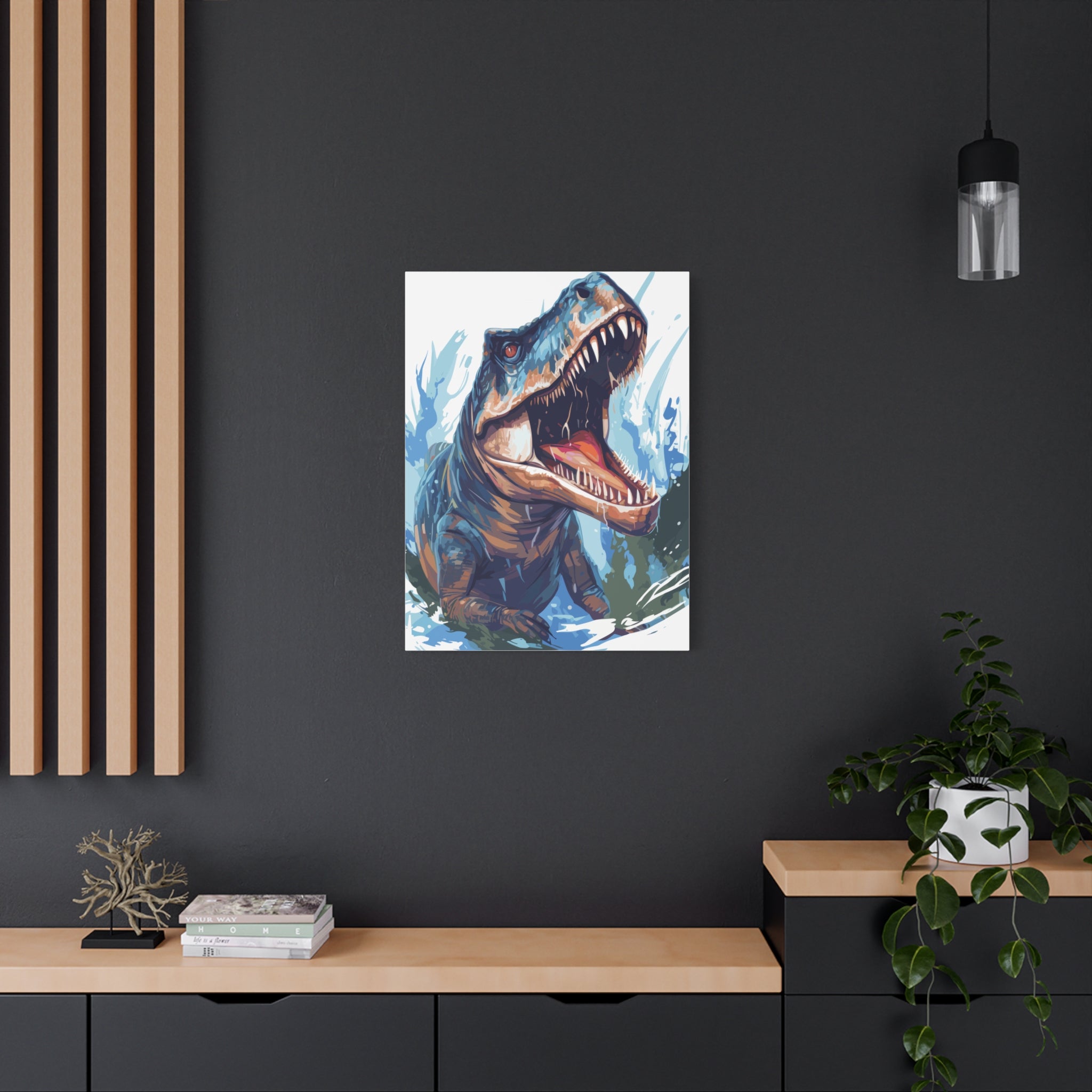 T-Rex Roar Matte Canvas Print