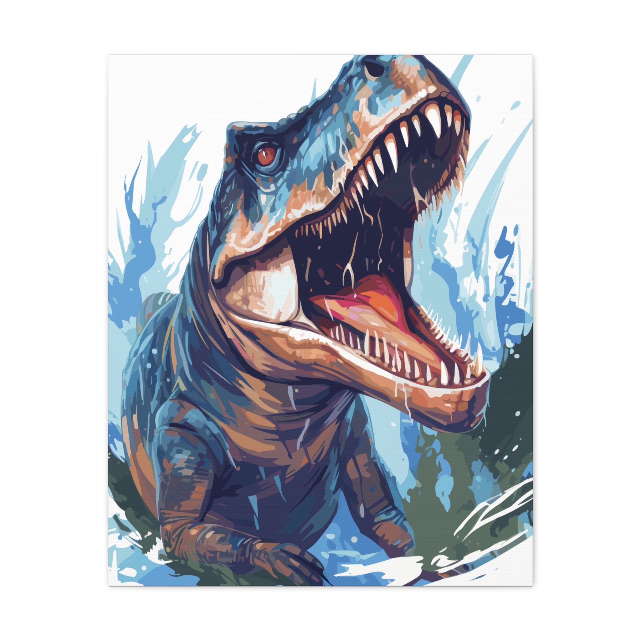 T-Rex Roar Matte Canvas Print