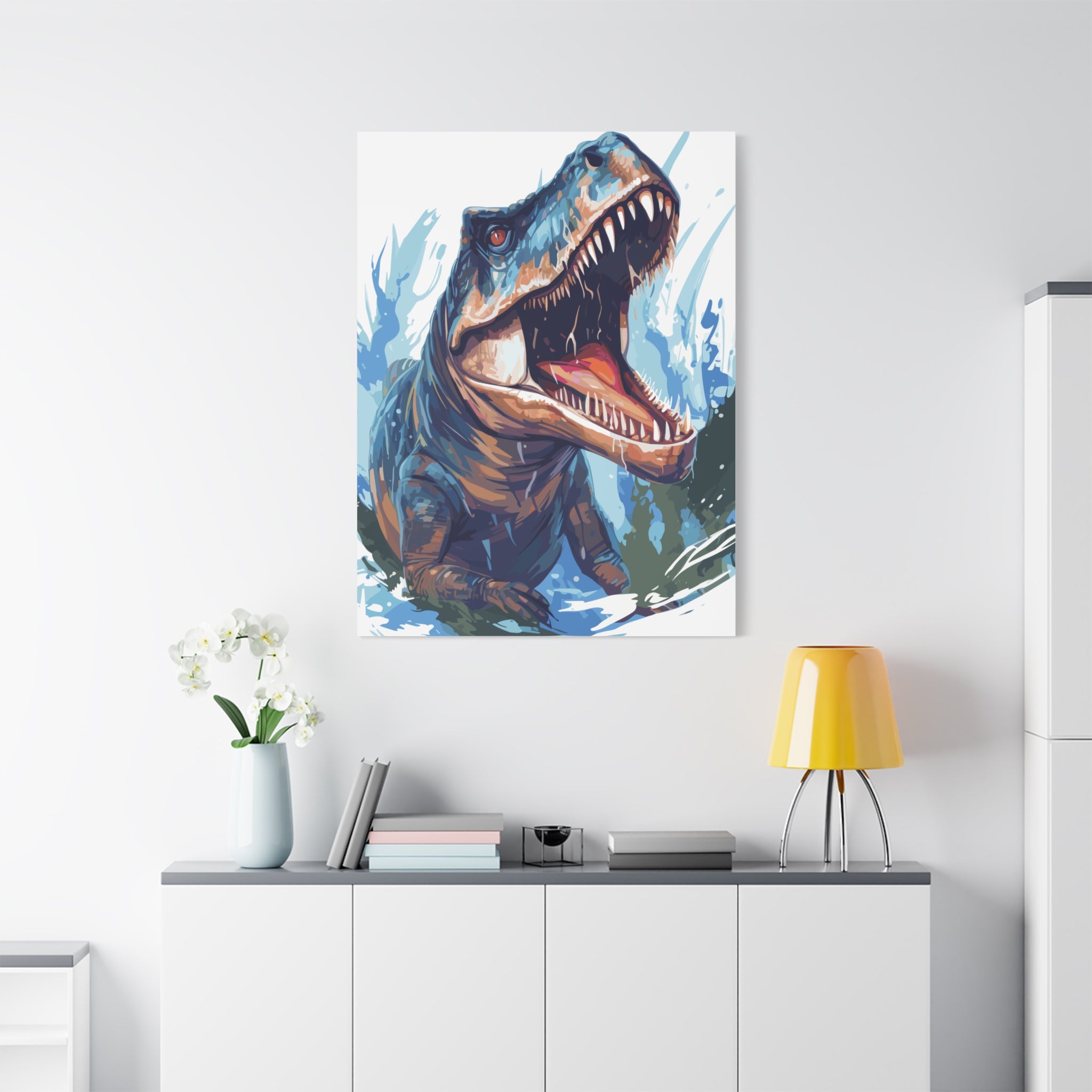 T-Rex Roar Matte Canvas Print