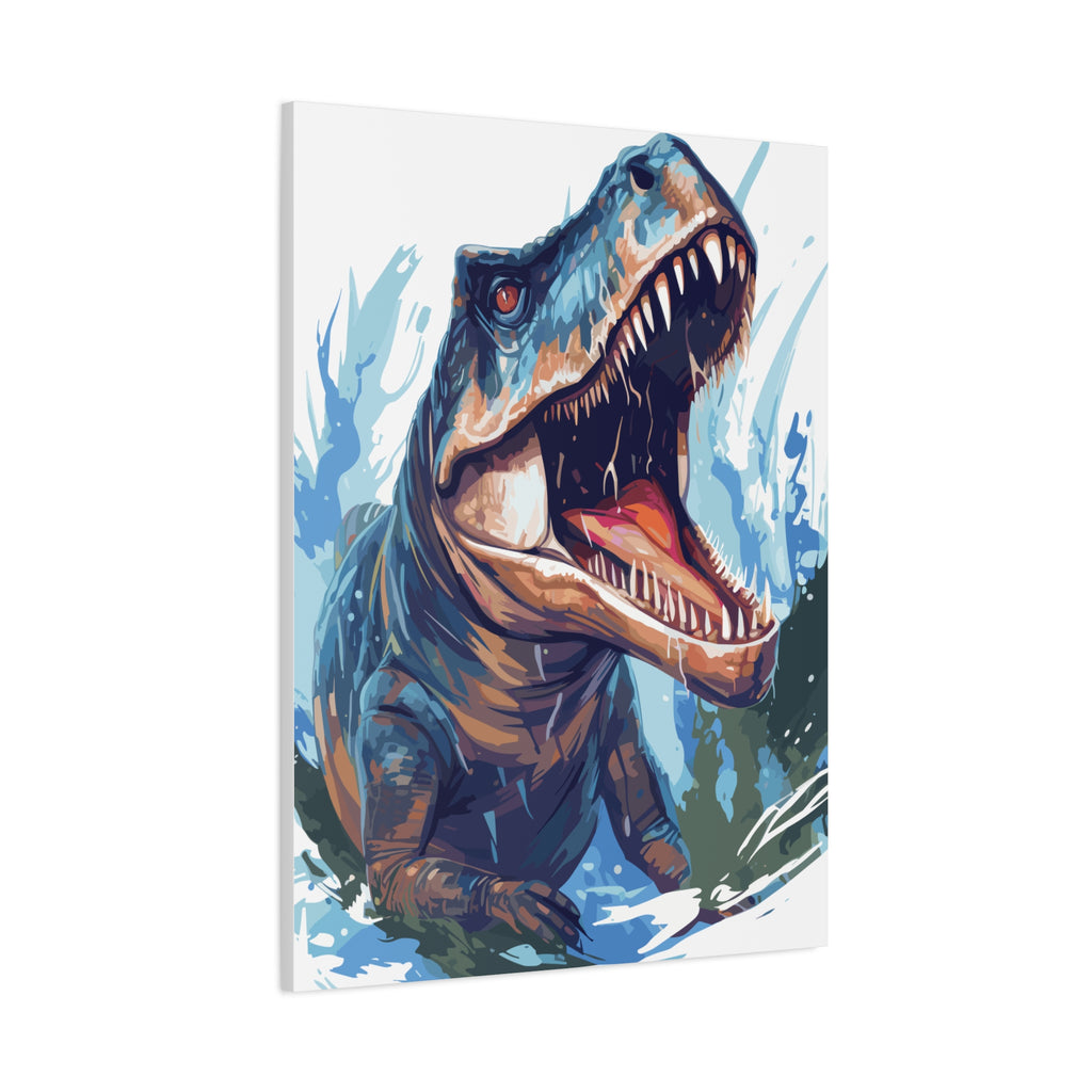 T-Rex Roar Matte Canvas Print