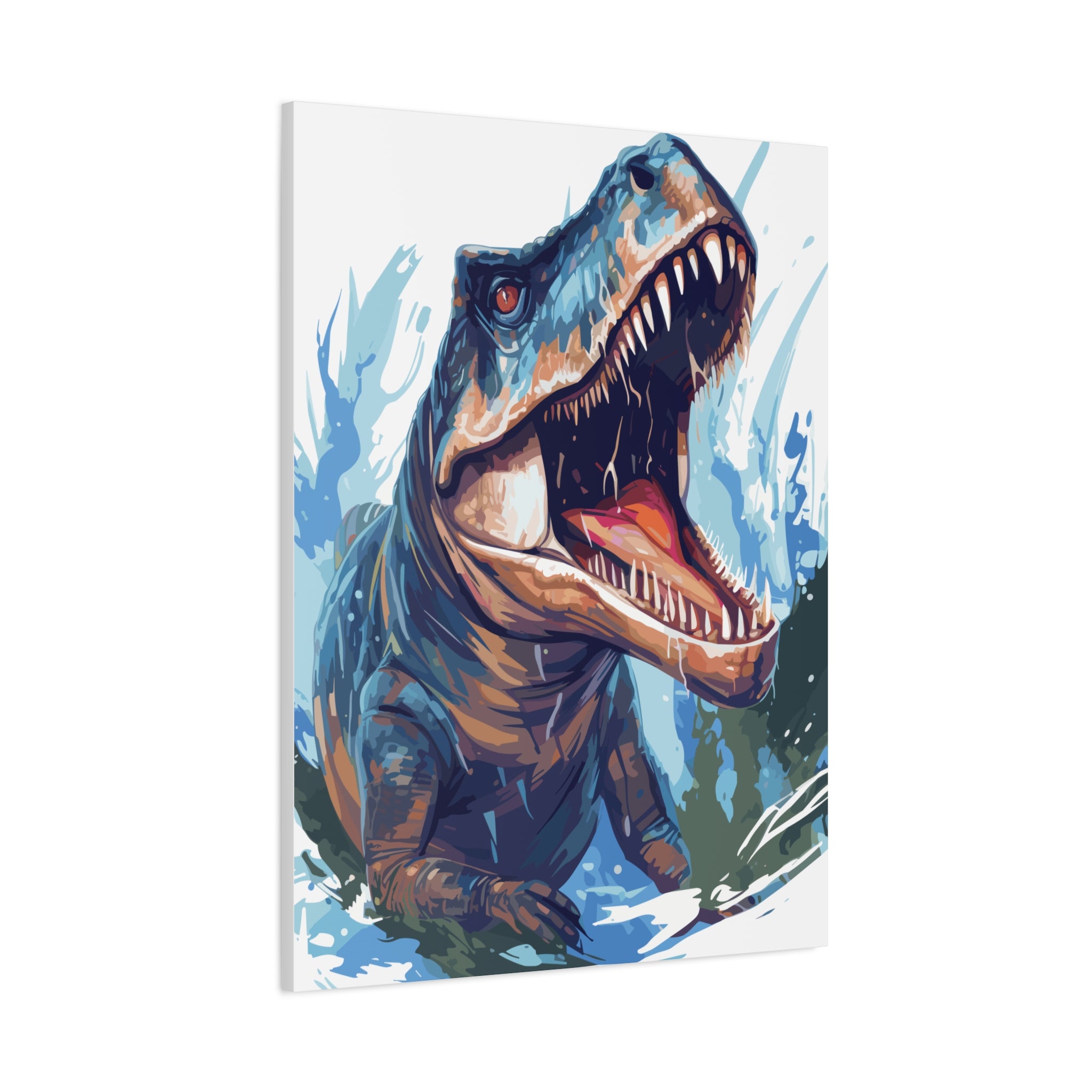 T-Rex Roar Matte Canvas Print