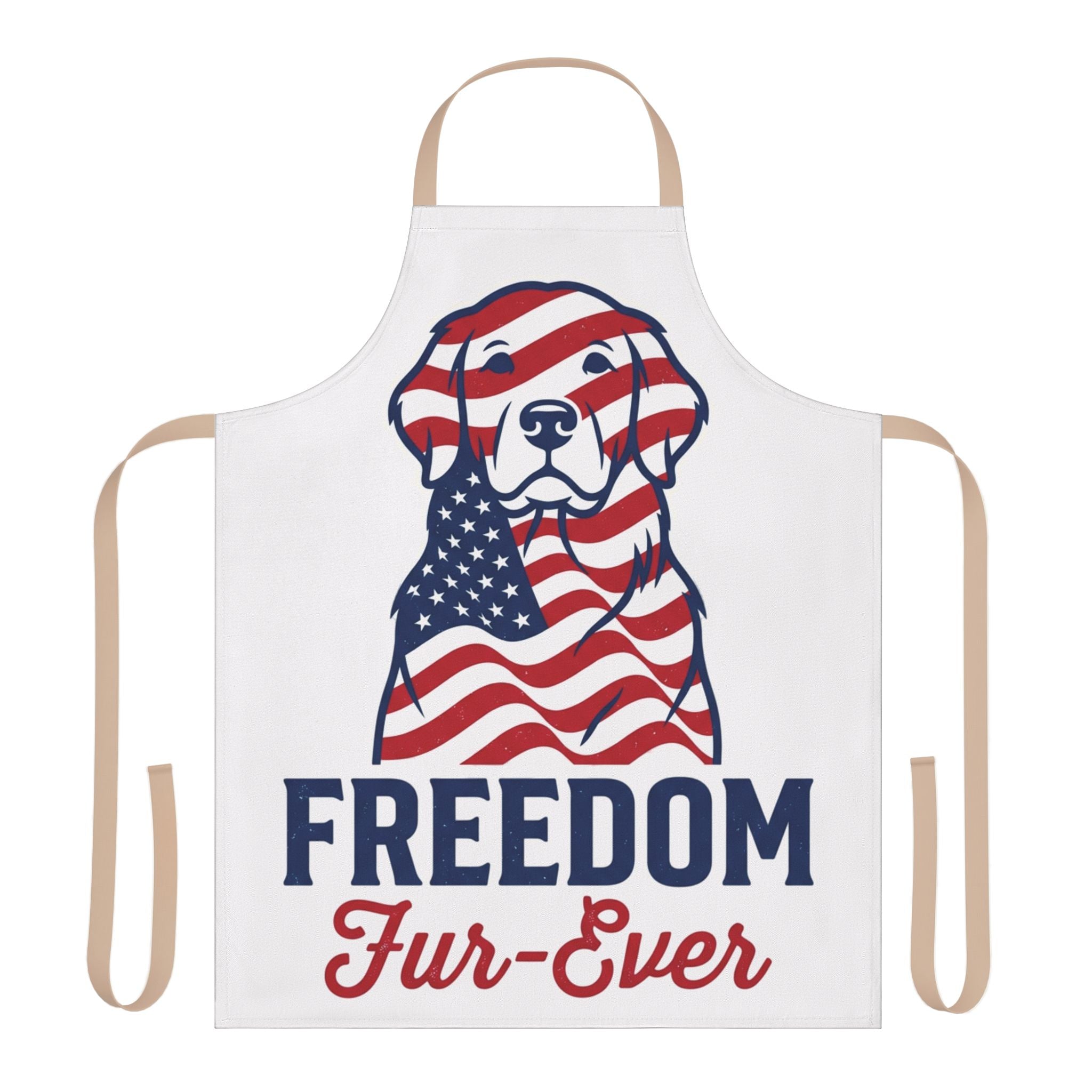 Patriotic Dog Apron — "Freedom Fur-Ever" 4th of July BBQ Cooking Apron