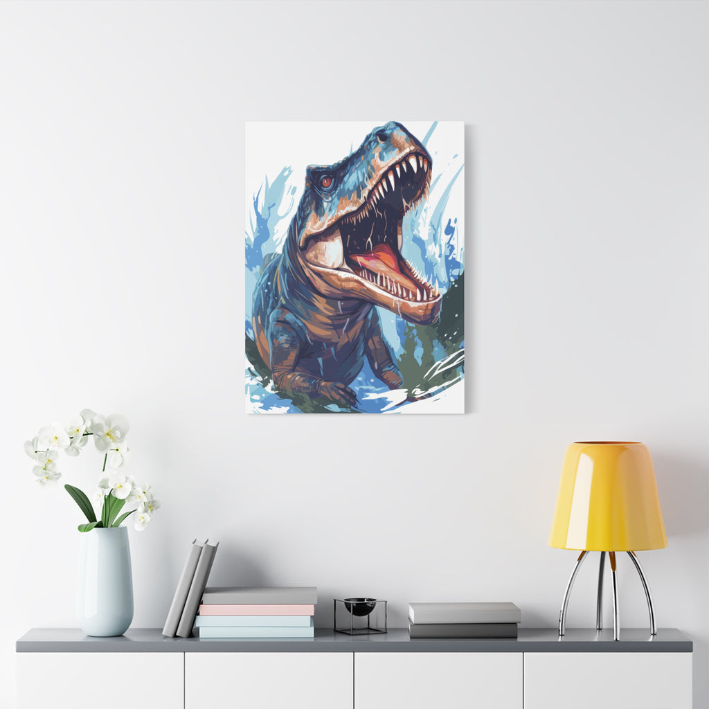 T-Rex Roar Matte Canvas Print