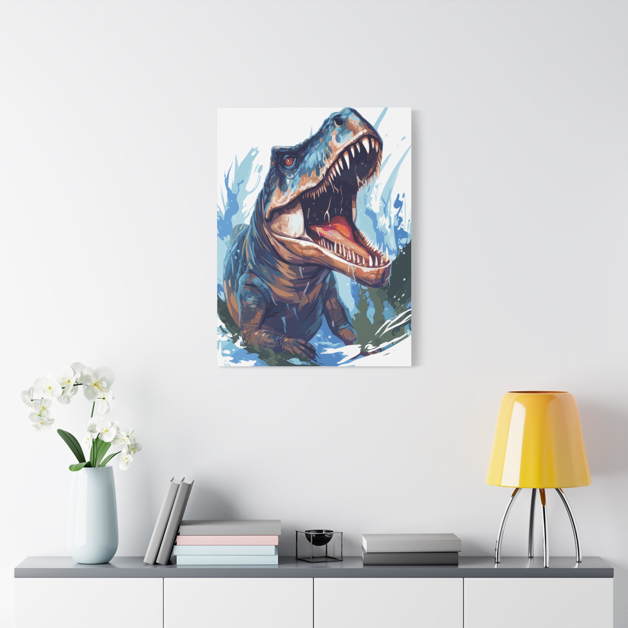 T-Rex Roar Matte Canvas Print