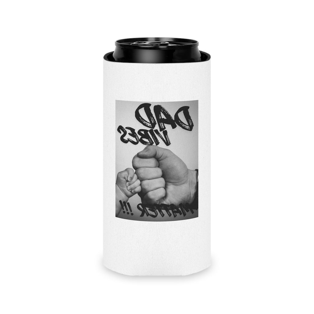 Dad Vibes Can Cooler - Father and Baby Fist Bump Drink Koozie
