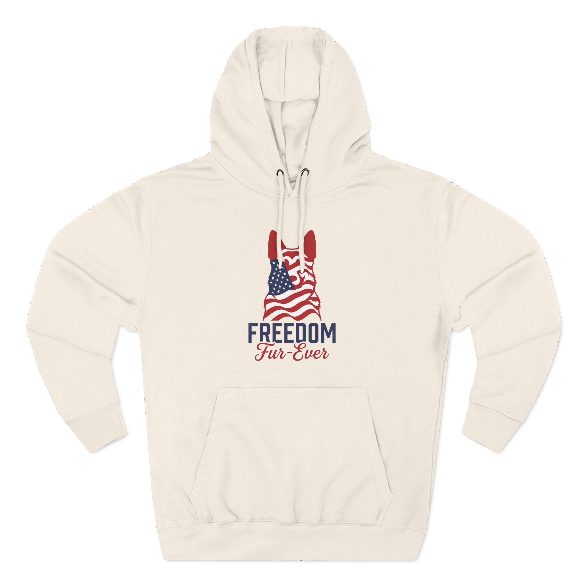 Freedom Fur-ever Hoodie — Patriotic Dog Paw Print Fleece Hoodie