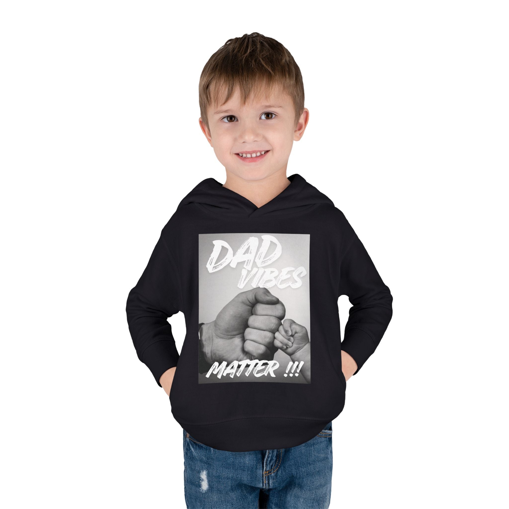 Toddler Hoodie — "Dad Vibes Matter" Fist Bump Pullover (Father’s Day Gift)