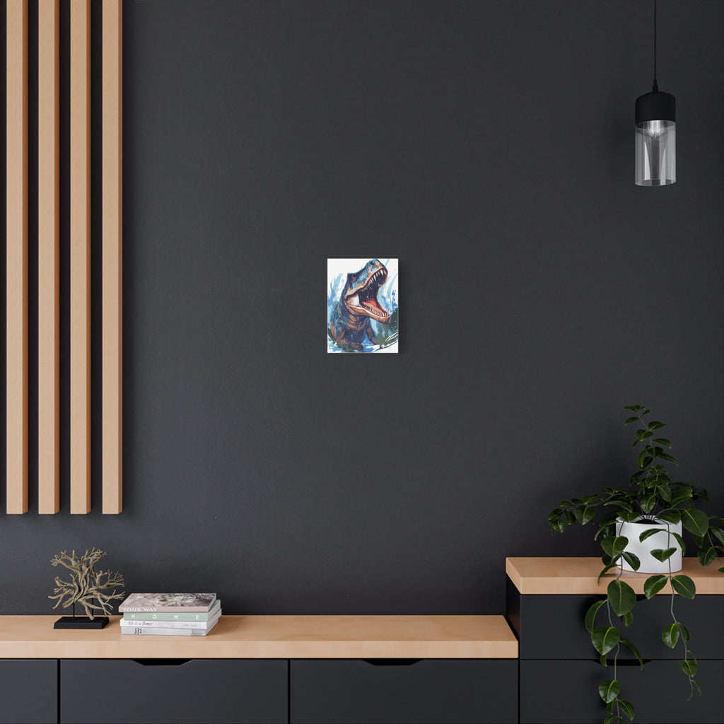 T-Rex Roar Matte Canvas Print