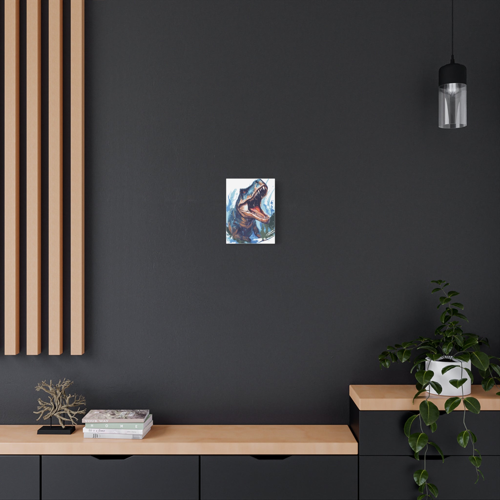 T-Rex Roar Matte Canvas Print