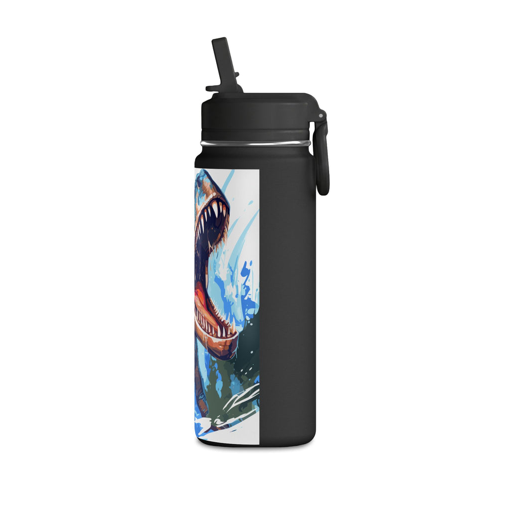 T-Rex Water Bottle — 20oz Dinosaur Sports Bottle with Straw