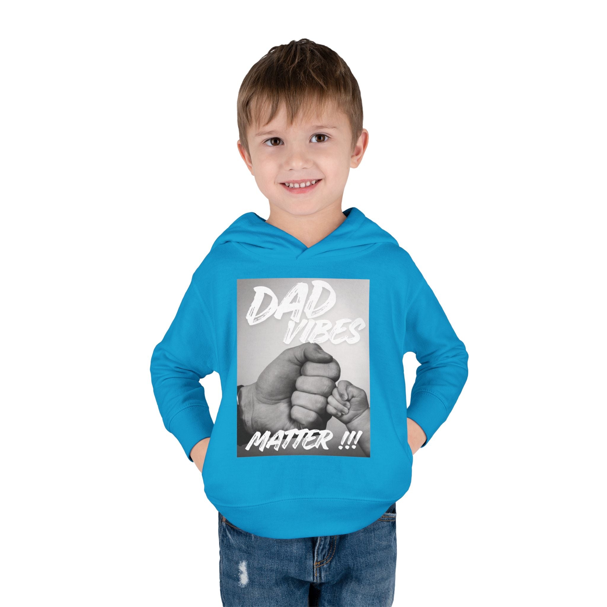 Toddler Hoodie — "Dad Vibes Matter" Fist Bump Pullover (Father’s Day Gift)