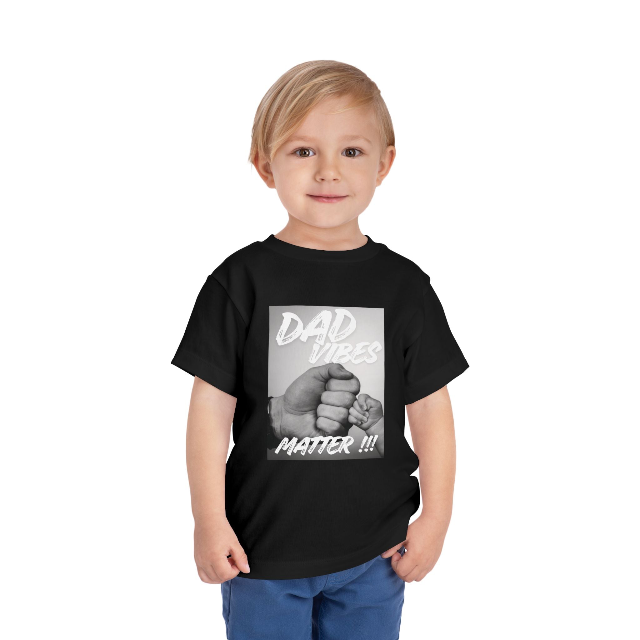 Toddler Tee — "Dad Vibes Matter" Fist Bump Baby Shirt