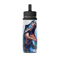 T-Rex Water Bottle — 20oz Dinosaur Sports Bottle with Straw