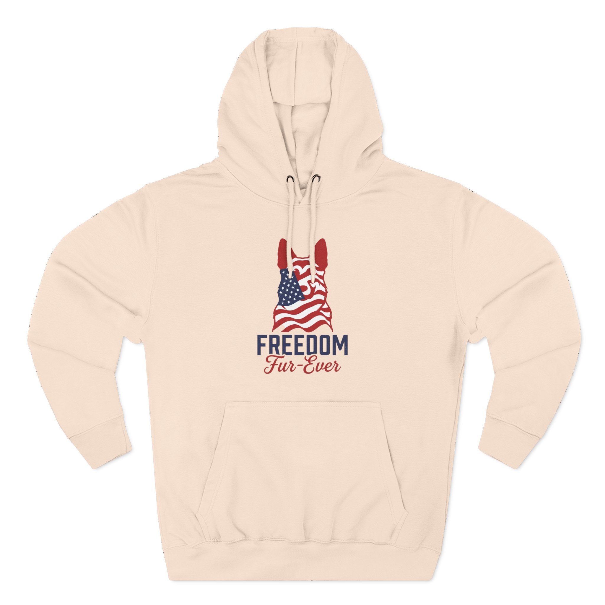 Freedom Fur-ever Hoodie — Patriotic Dog Paw Print Fleece Hoodie