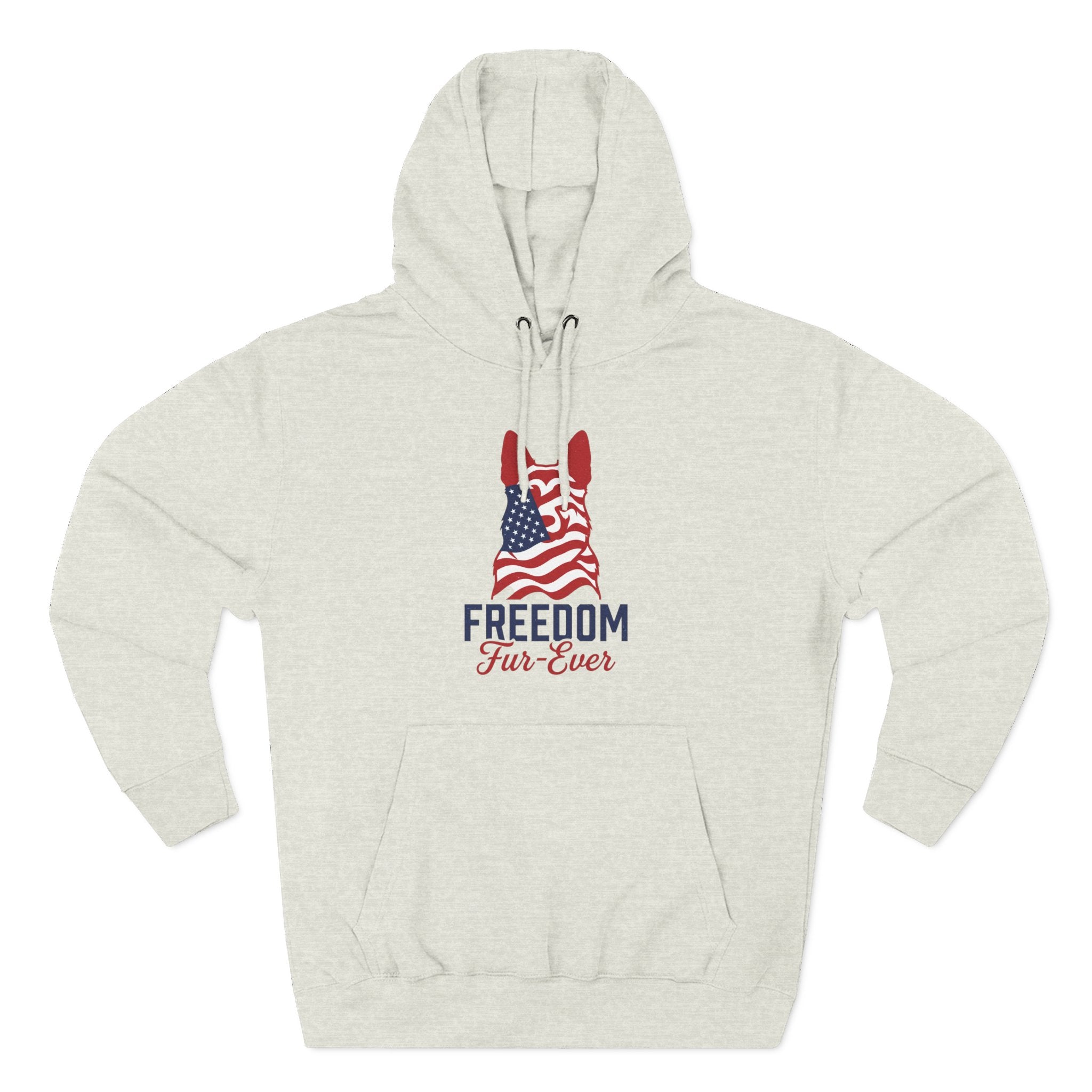 Freedom Fur-ever Hoodie — Patriotic Dog Paw Print Fleece Hoodie