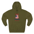 Freedom Fur-ever Hoodie — Patriotic Dog Paw Print Fleece Hoodie