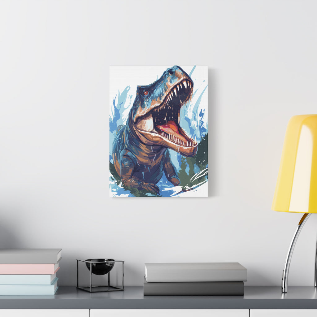 T-Rex Roar Matte Canvas Print