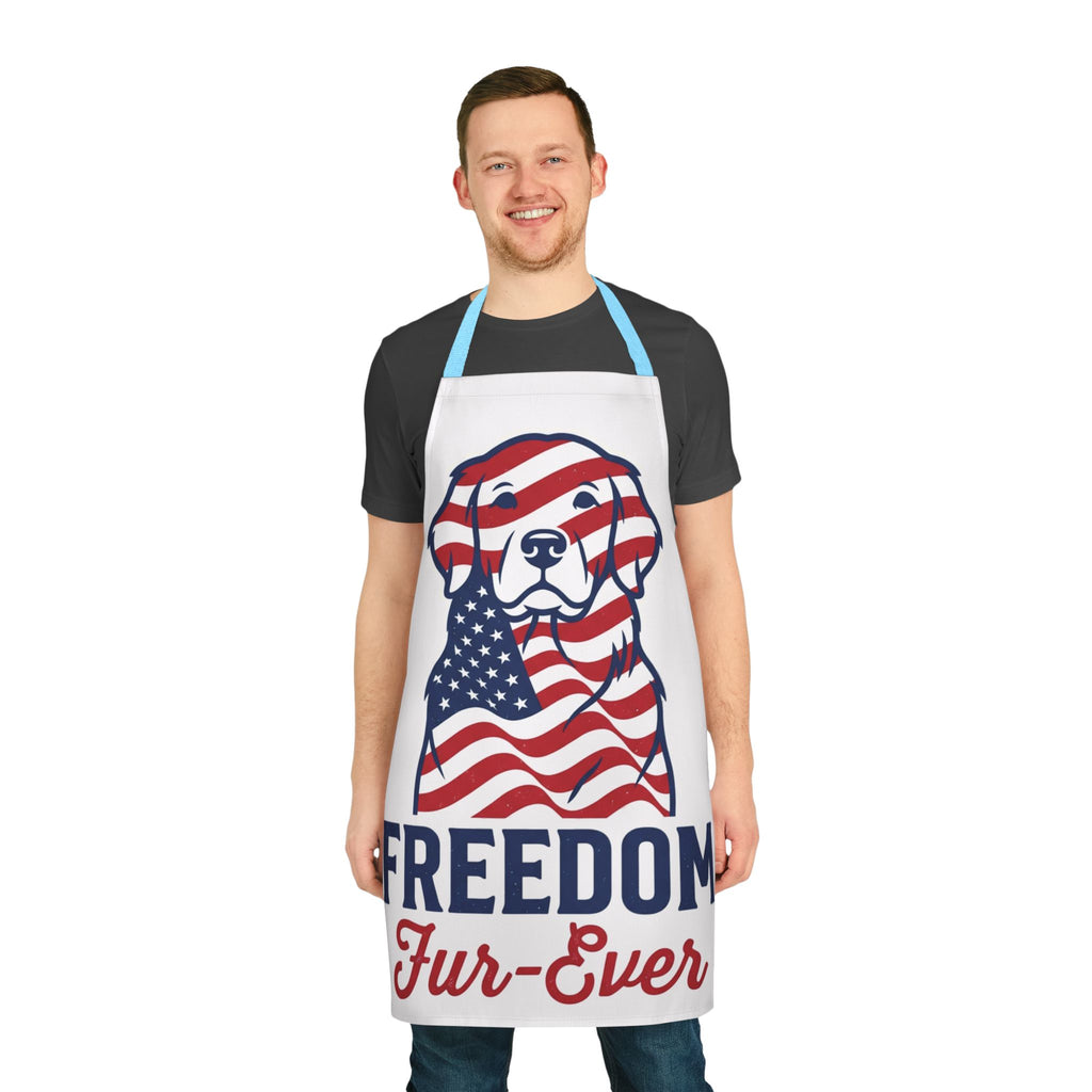 Patriotic Dog Apron — "Freedom Fur-Ever" 4th of July BBQ Cooking Apron
