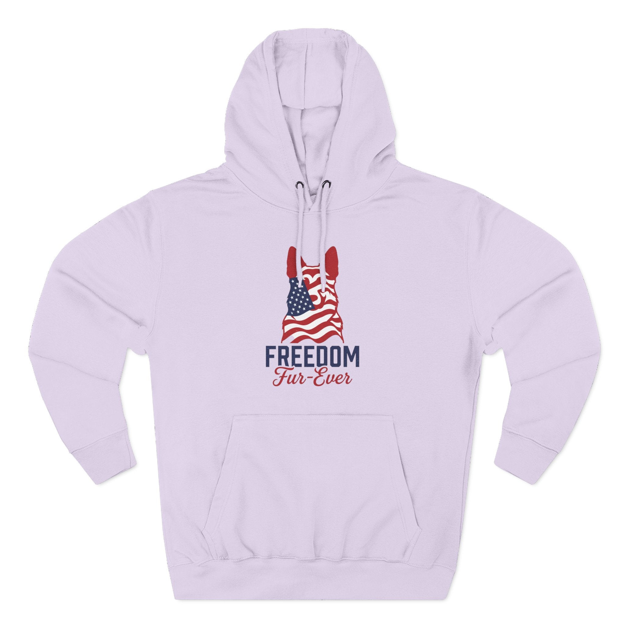 Freedom Fur-ever Hoodie — Patriotic Dog Paw Print Fleece Hoodie