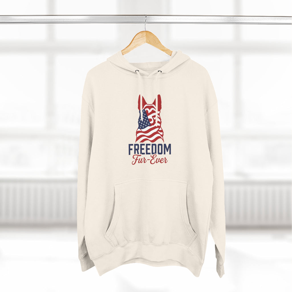 Freedom Fur-ever Hoodie — Patriotic Dog Paw Print Fleece Hoodie