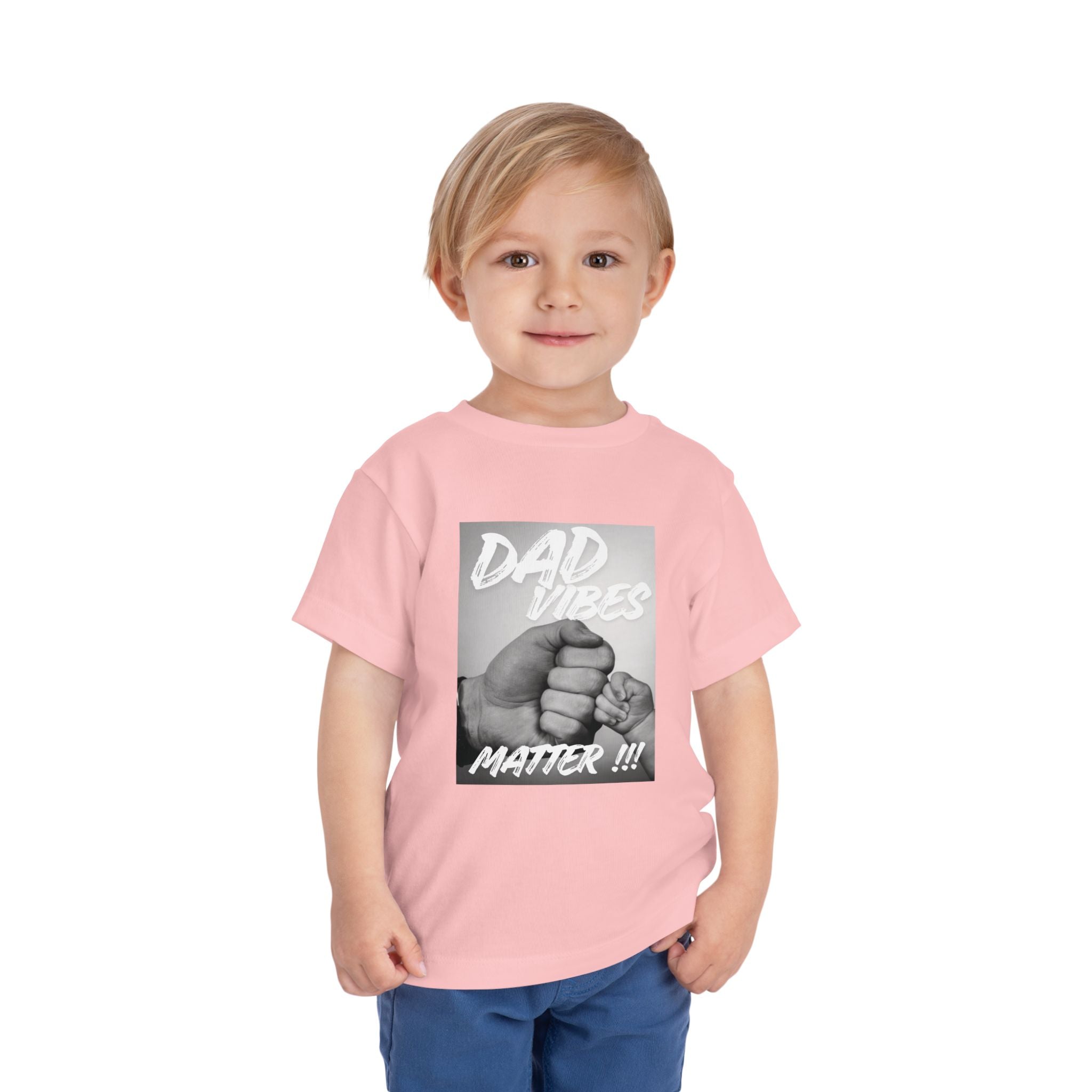 Toddler Tee — "Dad Vibes Matter" Fist Bump Baby Shirt