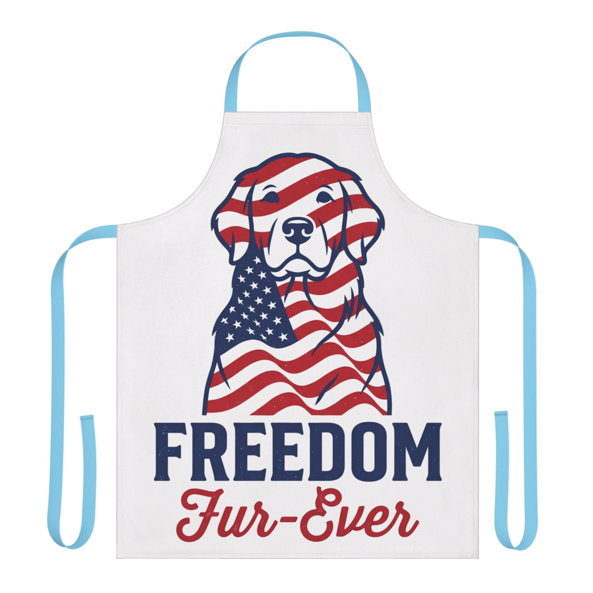 Patriotic Dog Apron — "Freedom Fur-Ever" 4th of July BBQ Cooking Apron