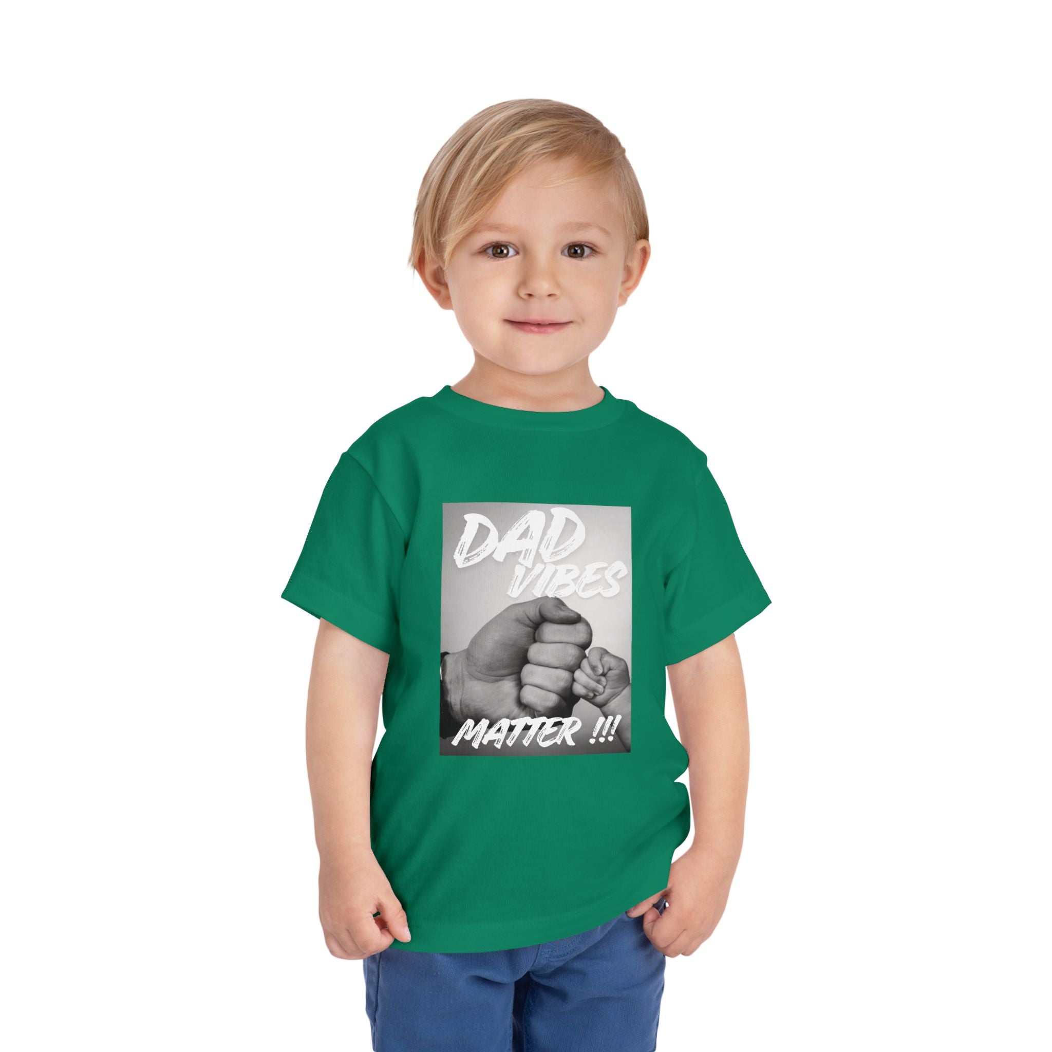 Toddler Tee — "Dad Vibes Matter" Fist Bump Baby Shirt