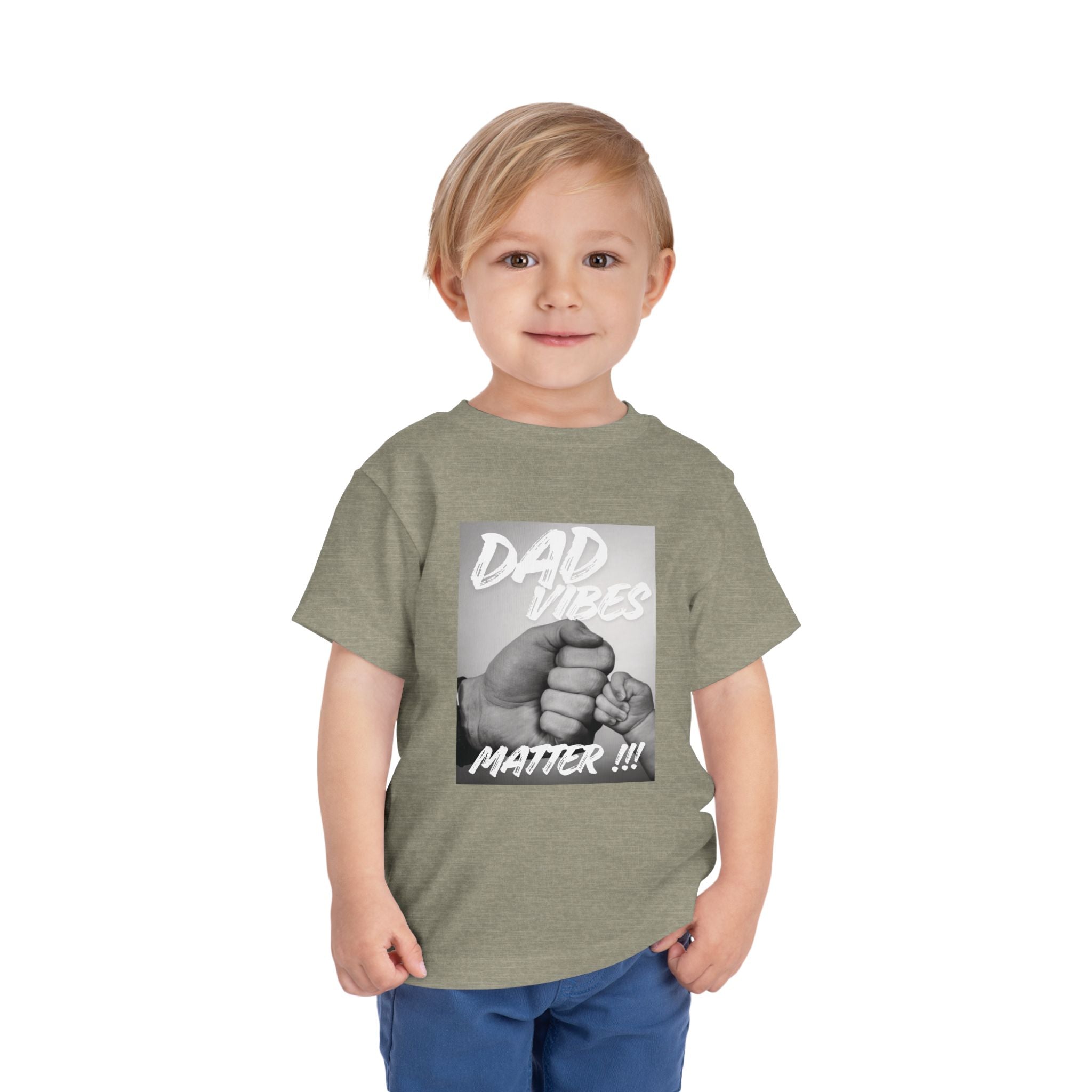 Toddler Tee — "Dad Vibes Matter" Fist Bump Baby Shirt