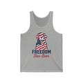 Patriotic Dog Tank Top — "Freedom Fur-Ever" American Flag Pup