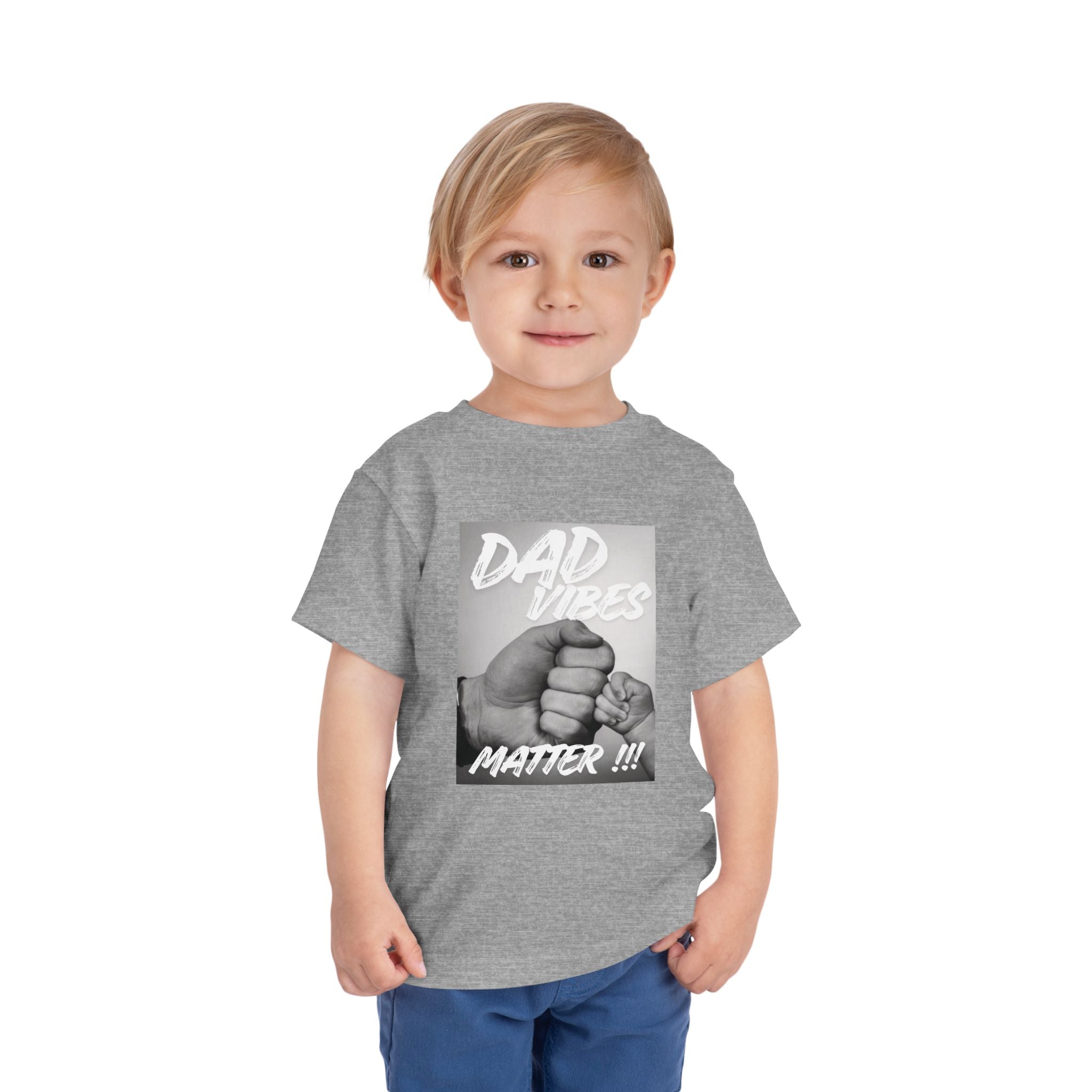 Toddler Tee — "Dad Vibes Matter" Fist Bump Baby Shirt