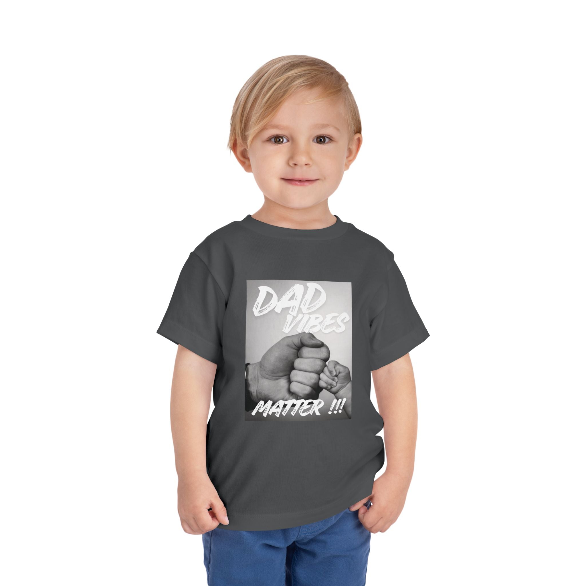 Toddler Tee — "Dad Vibes Matter" Fist Bump Baby Shirt