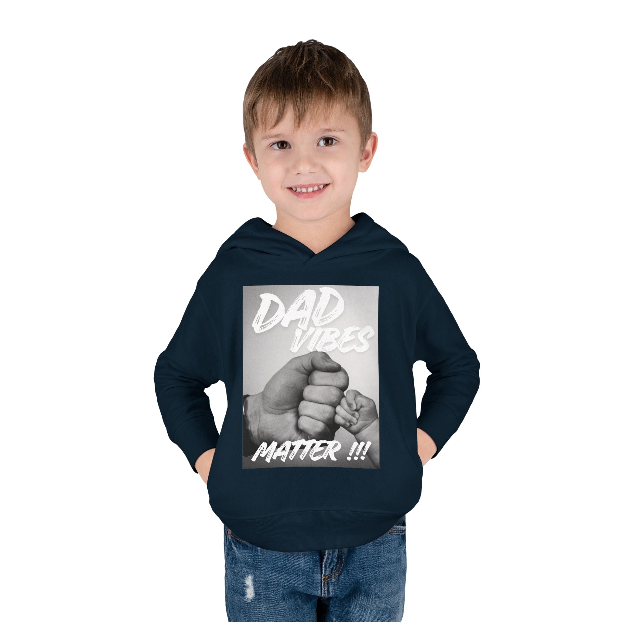 Toddler Hoodie — "Dad Vibes Matter" Fist Bump Pullover (Father’s Day Gift)