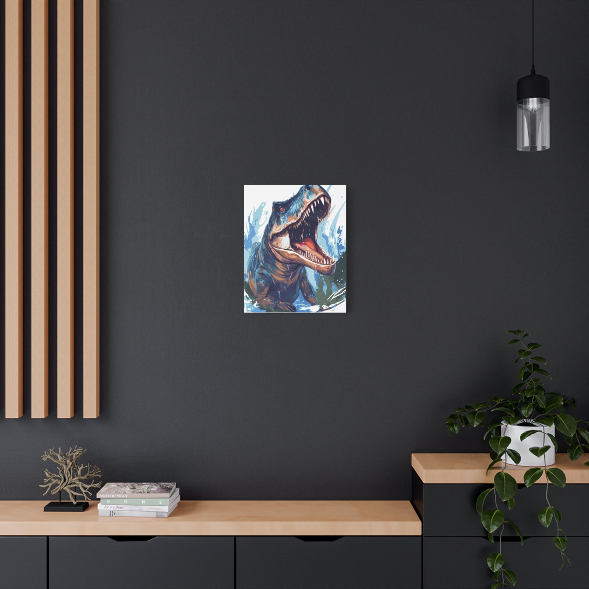 T-Rex Roar Matte Canvas Print